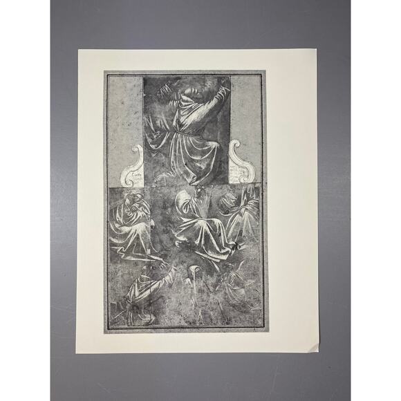 St Francis Kneeling, Other Figures, Drawing, Print, Classic Art, ~ 240623-WH 595 - Picture 2 of 3